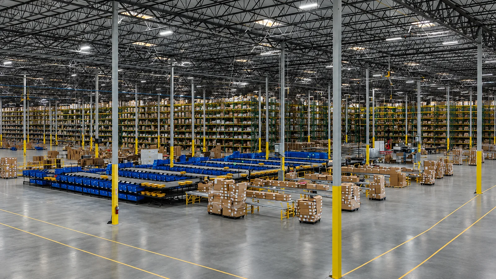 Wide view of the Komar distribution center