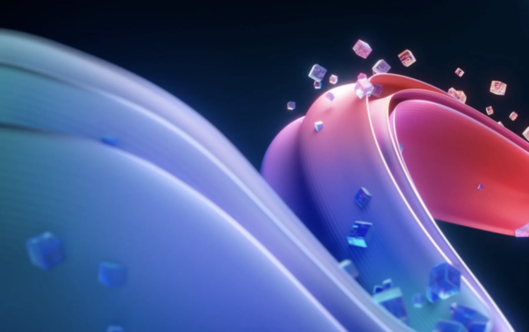 Red Nucleus abstract brand background